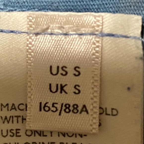 We the Free long sleeve, blue, peach & white tie dye tunic, size S - Picture 8 of 10